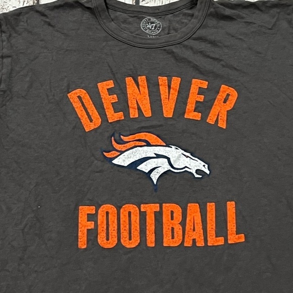 Retro Denver Broncos NFL Football Creweck Sports Tee Tshirt - Picture 2 of 5
